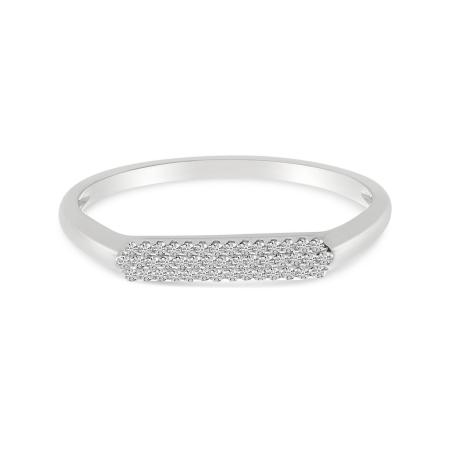 14K Yellow Gold Pave Diamond Stackable Ring