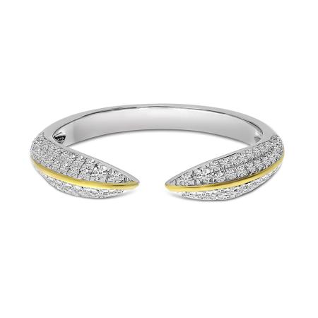 14K Two-Tone Gold Pave Diamond Ring