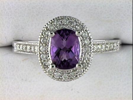 14k Cushion cut Semi and Diamond Two Tier Ring