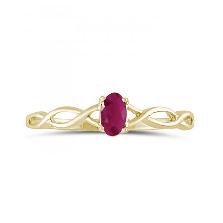 10k Yellow Gold Oval Sapphire Ring