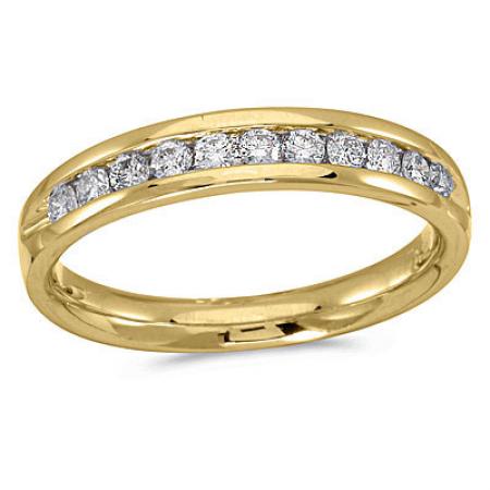 14K Yellow Gold .50 Ct Channel Diamond Gents Band