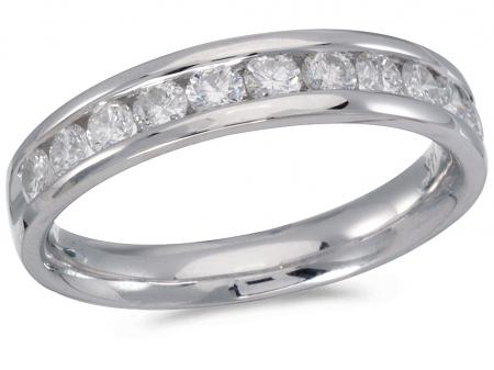 14K White Gold Diamond Diamond Band Ring