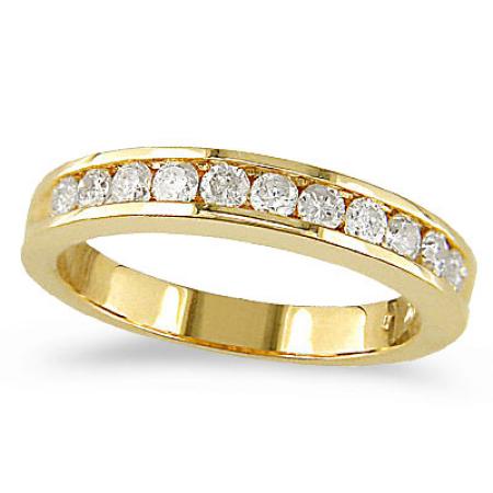 14K Yellow Gold Diamond Diamond Band Ring