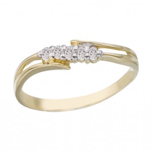 10K Bypass Diamond Promise Ring