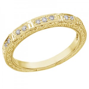 14K White Gold Bridal Princess Diamond Ring Band