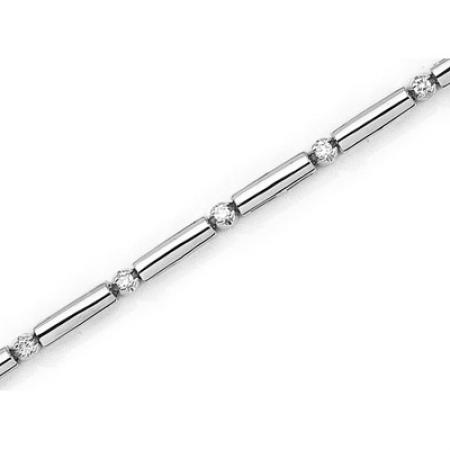 14K White Gold Diamond Bracelet