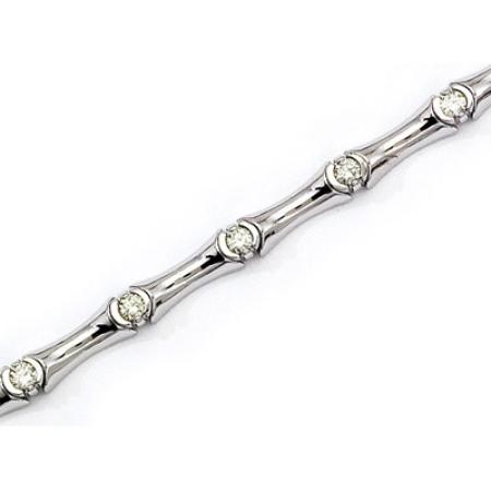 14K White Gold Diamond Bracelet