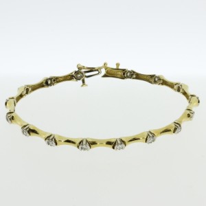 14k Yellow Gold 1CT Dog Bone Bracelet