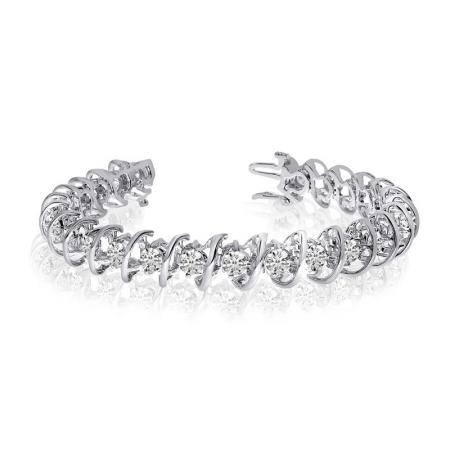 14K White Gold Diamond Bracelet