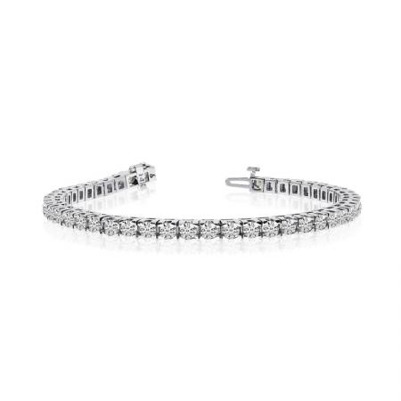 14K White Gold Diamond Bracelet