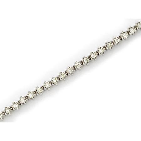 14K White Gold Diamond Bracelet