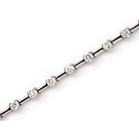 14K White Gold Diamond Bracelet