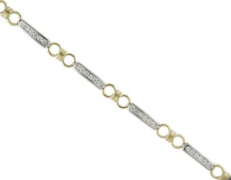 14K Yellow Gold Diamond Bracelet