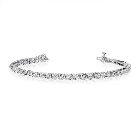 14K White Gold Diamond Bracelet