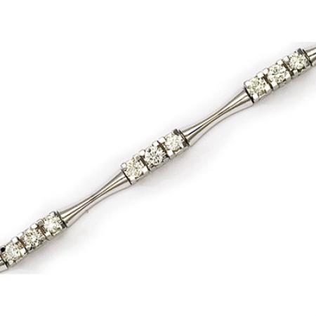 14K White Gold Diamond Bracelet