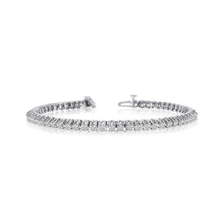 14K White Gold Diamond Bracelet