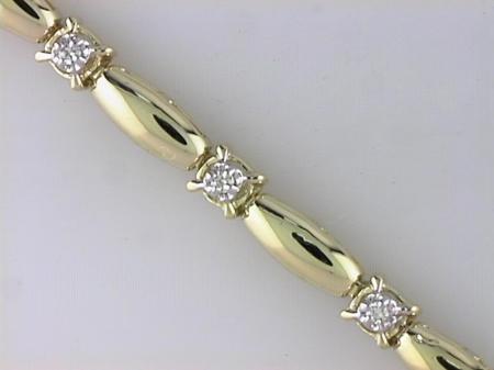 14K Yellow Gold Diamond Bracelet