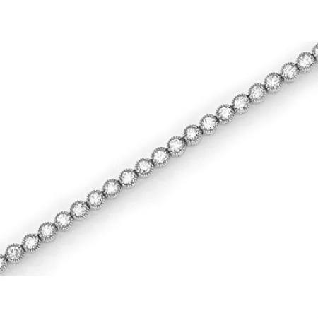 14K White Gold Diamond Channel Bracelet