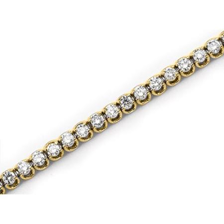 14K Yellow Gold Diamond U Bracelet