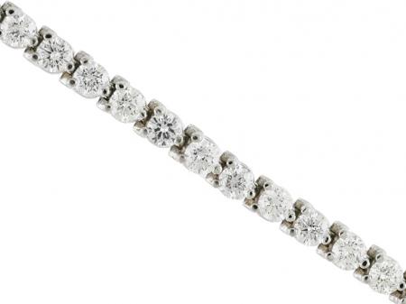 14k White Gold 5 Ct Diamond Three Prong Bracelet