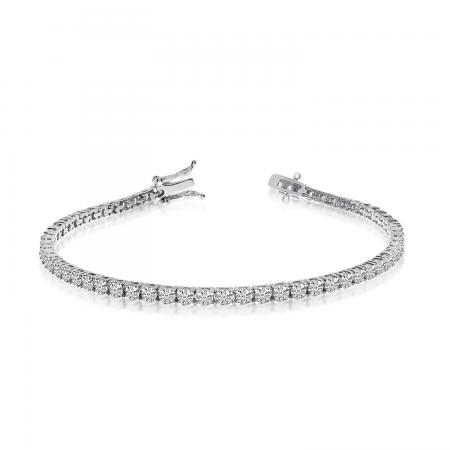 14k White Gold 4 Ct Diamond Tennis Bracelet