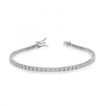 14k White Gold 4 Ct Diamond Tennis Bracelet