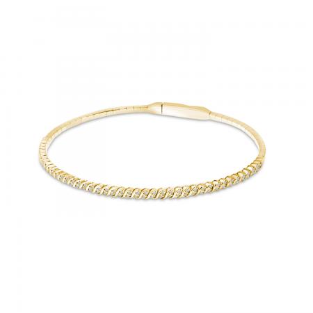 14K Yellow Gold Flexible Diamond Bracelet
