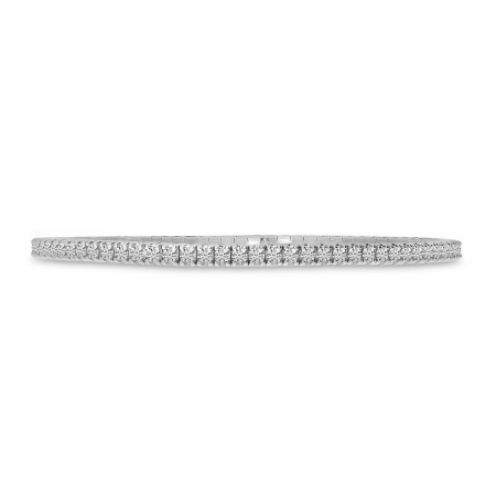 14K White Gold 3 Ct Diamond Flexible Tennis Bracelet
