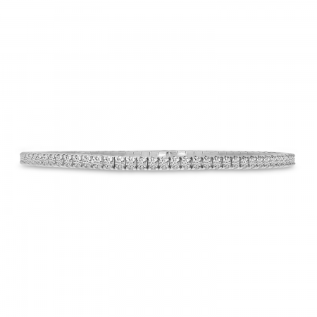 14K White Gold 3 Ct Diamond Stretch Tennis Bracelet