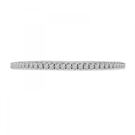 14K White Gold 4.22 Ct Diamond Flexible Tennis Bracelet