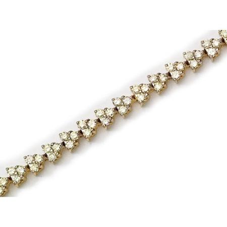 14K Yellow Gold Diamond V Bracelet