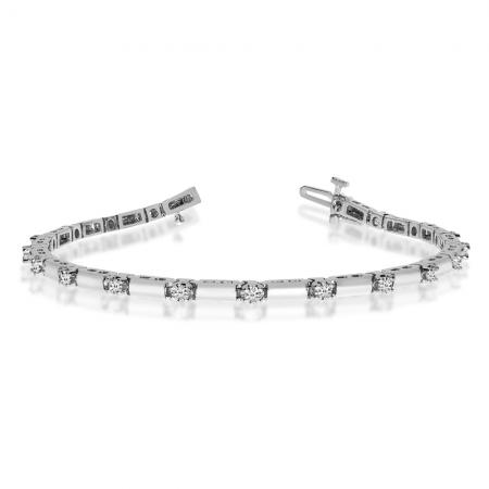 14K White Gold Diamond Bracelet