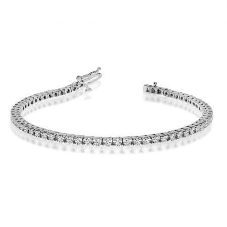 14K White Gold Diamond Bracelet