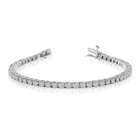 14K White Gold Diamond Bracelet