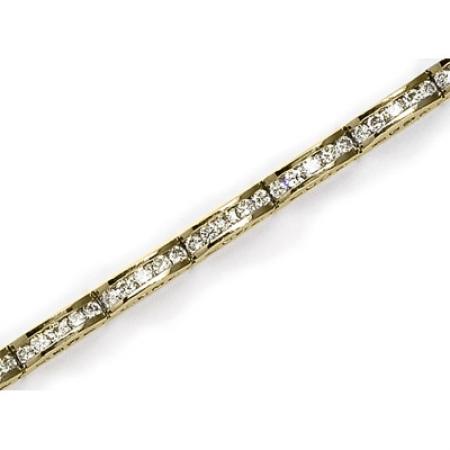 14K Yellow Gold Diamond Channel Bracelet