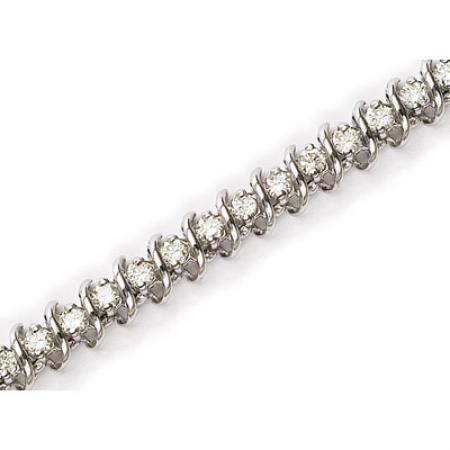 14K White Gold Diamond Bracelet