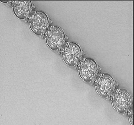 14K White Gold Diamond Bracelet