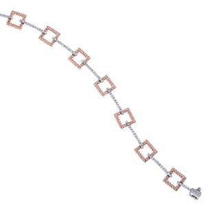 Color Merchants 14K Yellow Gold Diamond Bracelet TB2344, Clater Jewelers