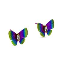 Titanium Colorful Butterfly Earrings