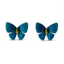 Titanium Butterfly Pink Stud Earrings