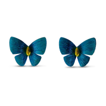 Titanium Butterfly Pink Stud Earrings