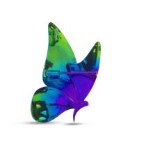 Titanium Ombre Butterfly Brooch with White Sapphires