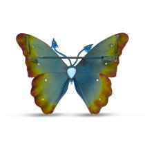 Titanium Ombre Butterfly Brooch with Blue Topaz and White Sapphires
