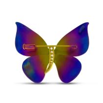 Titanium Ombre Butterfly Brooch with White Sapphires