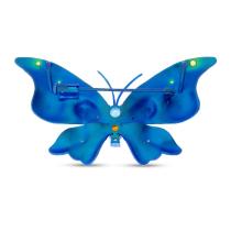 Titanium Starry Night Butterfly Brooch with Blue Topaz, Smoky Quartz and White Sapphire