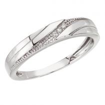 14K White Gold Qpid Gents Matching Bridal Ring Band