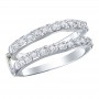 14K White Gold Qpid .72 Ct Diamond Bridal Wrap band Ring