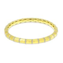 14K Yellow Gold Diamond Stretch Bracelet