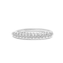 14K White Gold Pave Diamond Stretch Ring