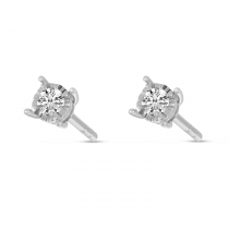 14K White Gold .18 Diamond Illusion Stud Earrings